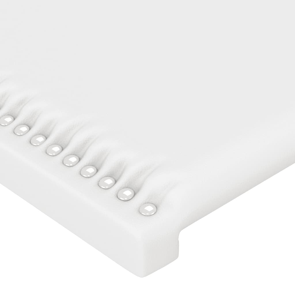 Hoofdbord LED 103x16x118/128 cm kunstleer wit 103 x 16 x 118/128 cm Wit