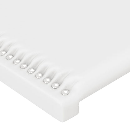 Hoofdbord LED 103x16x118/128 cm kunstleer wit 103 x 16 x 118/128 cm Wit