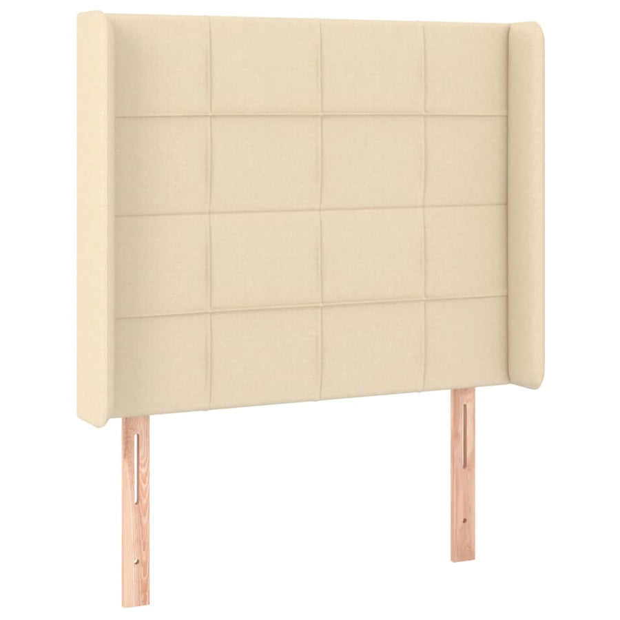 Hoofdbord Led Stof Kleurig 83 x 16 x 118/128 cm Crème