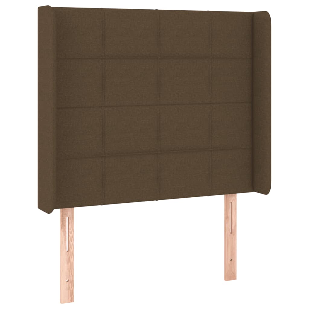 Hoofdbord Led Stof 93 x 16 x 118/128 cm Donkerbruin