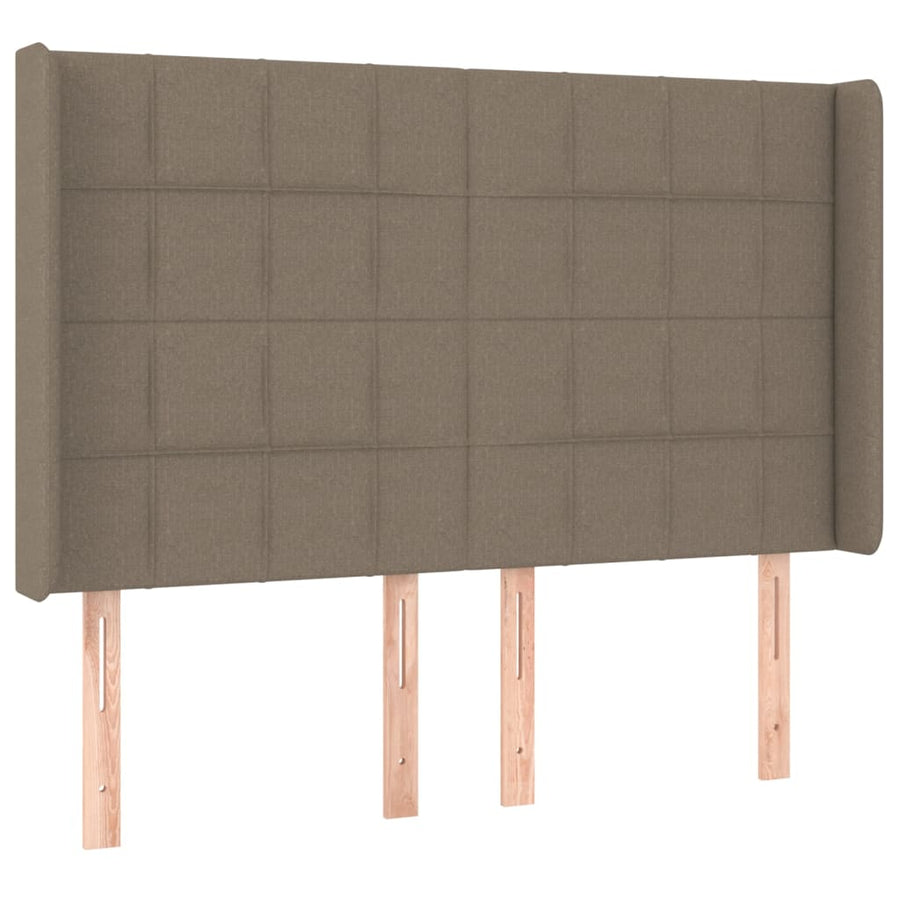 Hoofdbord Led Stof 147 x 16 x 118/128 cm Taupe