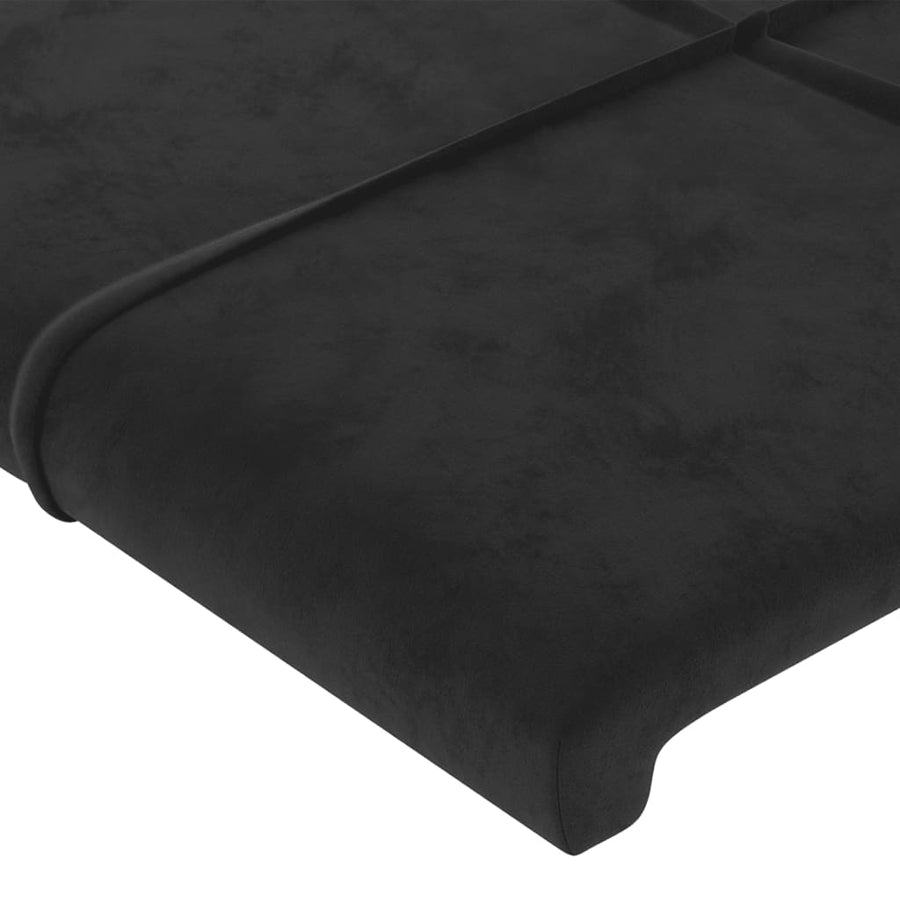 Hoofdbord Led Fluweel 83 x 16 x 118/128 cm Zwart