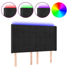 Hoofdbord Led Fluweel 147 x 16 x 118/128 cm Zwart