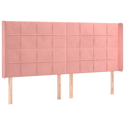 Hoofdbord Led Fluweel 163 x 16 x 118/128 cm Roze
