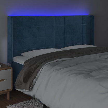 Hoofdbord Led Fluweel 183 x 16 x 118/128 cm