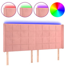 Hoofdbord Led Fluweel 1 183 x 16 x 118/128 cm Roze