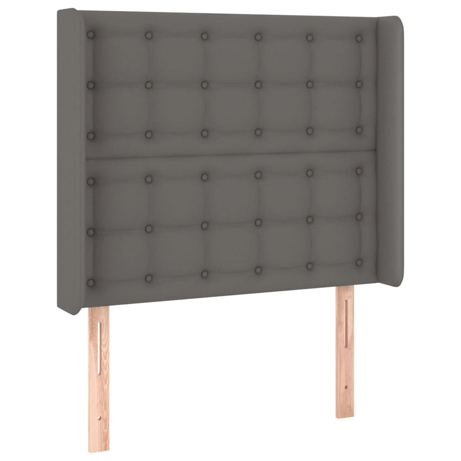Hoofdbord Led Kunstleer 83 x 16 x 118/128 cm Grijs