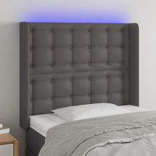 Hoofdbord Led Kunstleer 83 x 16 x 118/128 cm Grijs