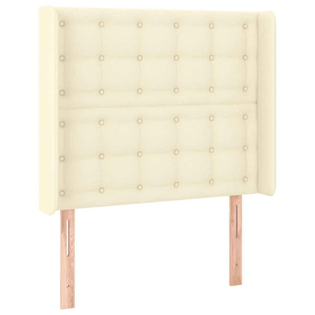 Hoofdbord Led Kunstleer Kleurig 93 x 16 x 118/128 cm Crème