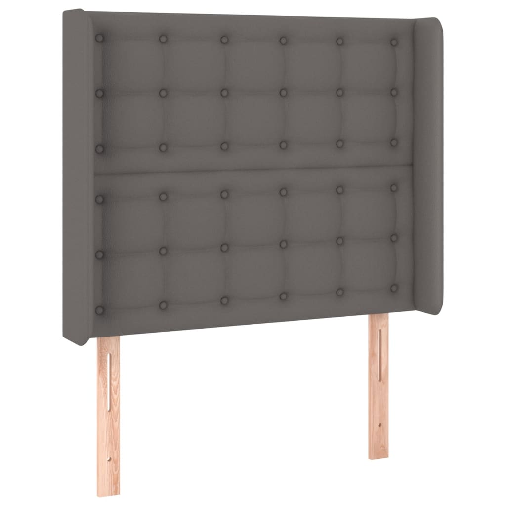 Hoofdbord Led Kunstleer 93 x 16 x 118/128 cm Grijs