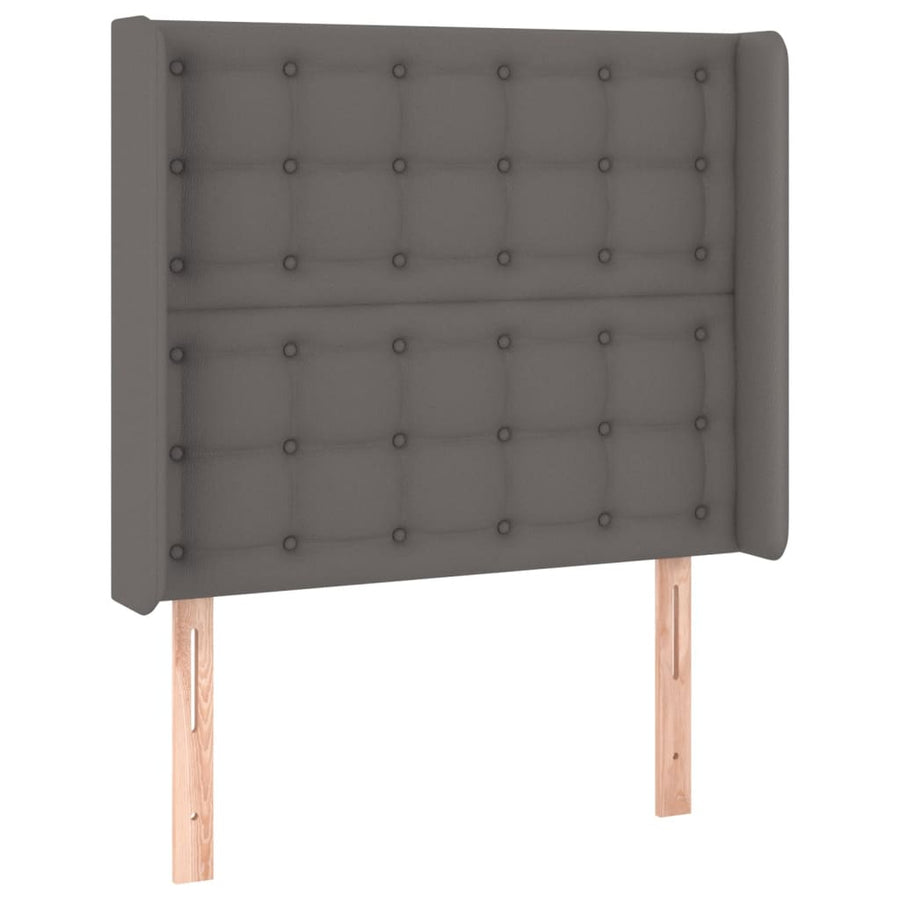 Hoofdbord Led Kunstleer 93 x 16 x 118/128 cm Grijs