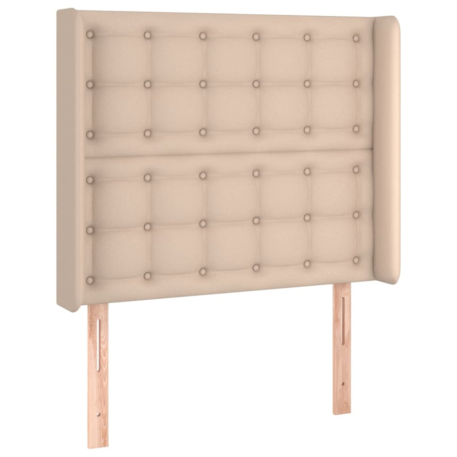 Hoofdbord Led Kunstleer Kleurig 93 x 16 x 118/128 cm Cappuccino