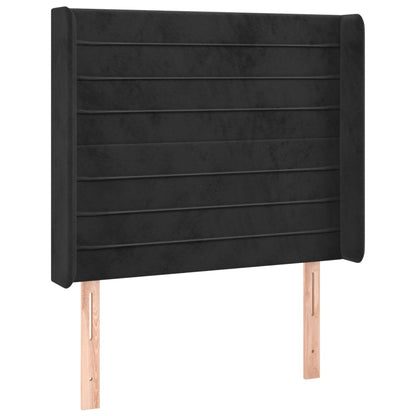 Hoofdbord Led 83X16X118/128 Cm Fluweel Zwart