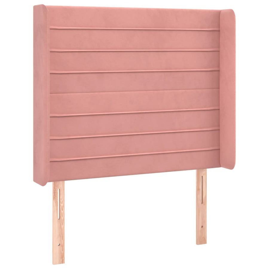 Hoofdbord Led 93X16X118/128 Cm Fluweel Roze