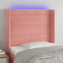 Hoofdbord Led 93X16X118/128 Cm Fluweel Roze