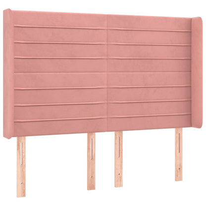 Hoofdbord Led 147X16X118/128 Cm Fluweel Roze