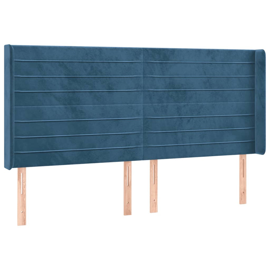 Hoofdbord Led Fluweel 183 x 16 x 118/128 cm