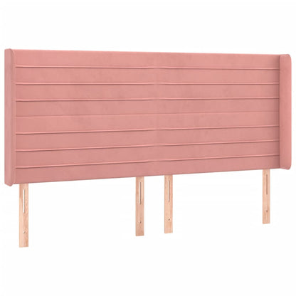 Hoofdbord Led 183X16X118/128 Cm Fluweel Roze