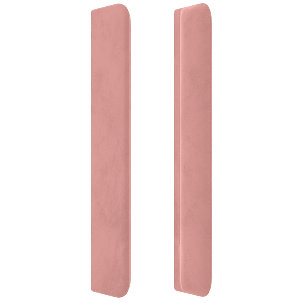Hoofdbord Led 183X16X118/128 Cm Fluweel Roze