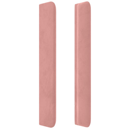 Hoofdbord Led 183X16X118/128 Cm Fluweel Roze
