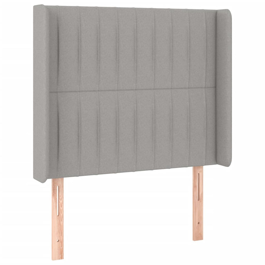 Hoofdbord Led Stof 83 x 16 x 118/128 cm Lichtgrijs
