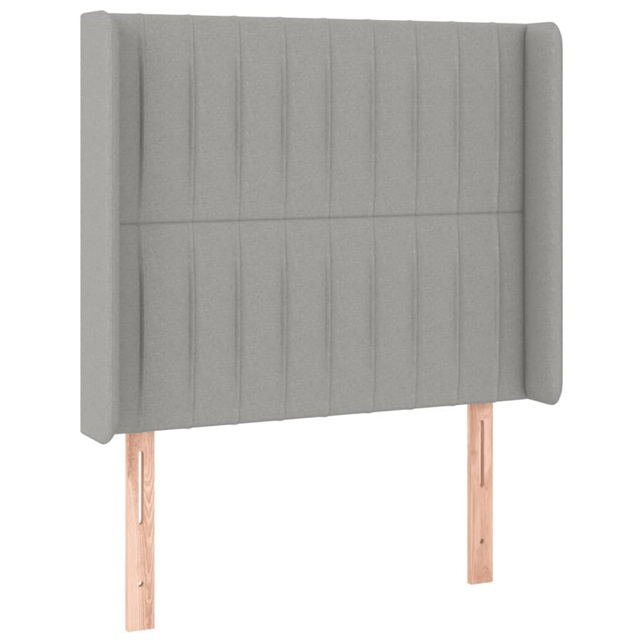Hoofdbord Led Stof 93 x 16 x 118/128 cm Lichtgrijs
