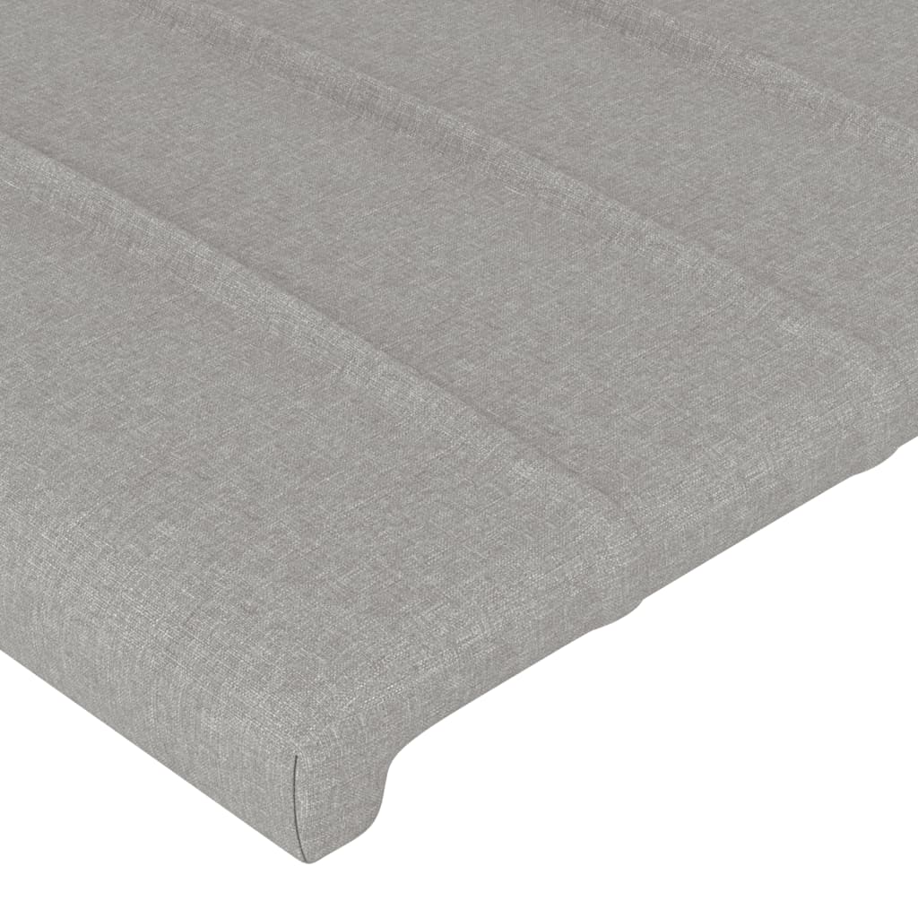 Hoofdbord Led Stof 93 x 16 x 118/128 cm Lichtgrijs
