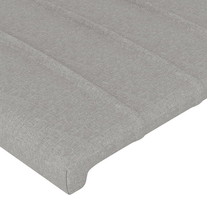 Hoofdbord Led Stof 93 x 16 x 118/128 cm Lichtgrijs