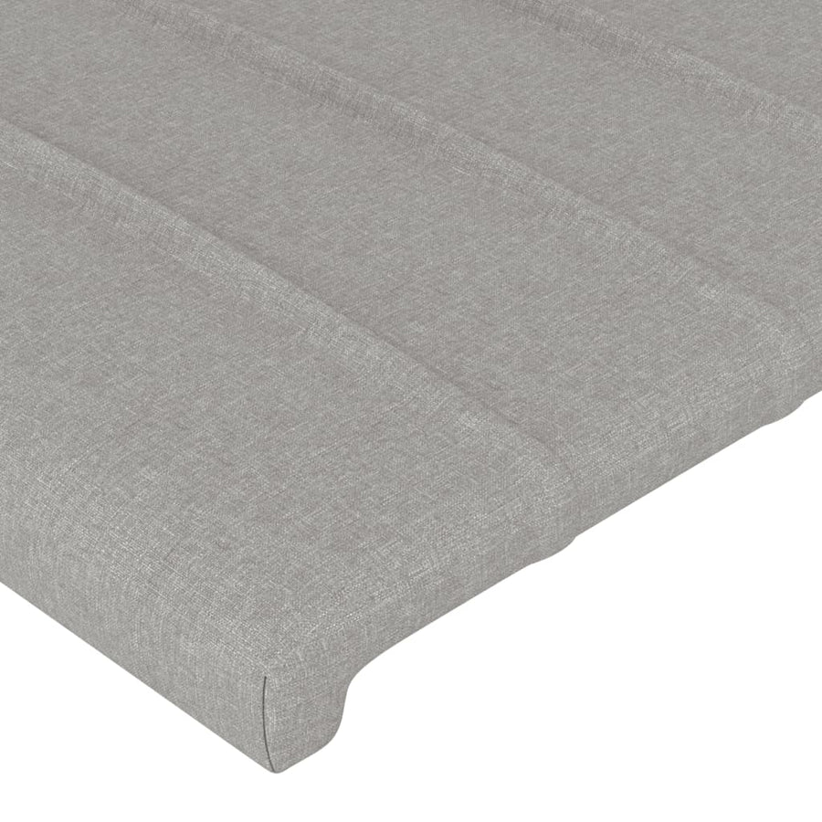 Hoofdbord Led Stof 93 x 16 x 118/128 cm Lichtgrijs