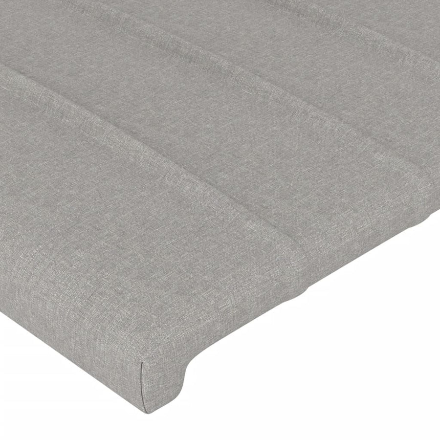 Hoofdbord Led Stof 103 x 16 x 118/128 cm Lichtgrijs