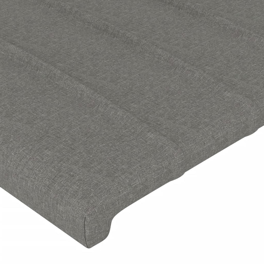 Hoofdbord Led Stof 103 x 16 x 118/128 cm Donkergrijs
