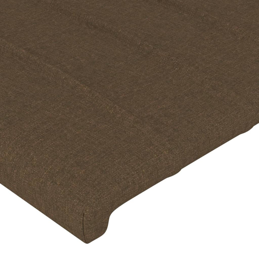 Hoofdbord Led Stof 147 x 16 x 118/128 cm Donkerbruin
