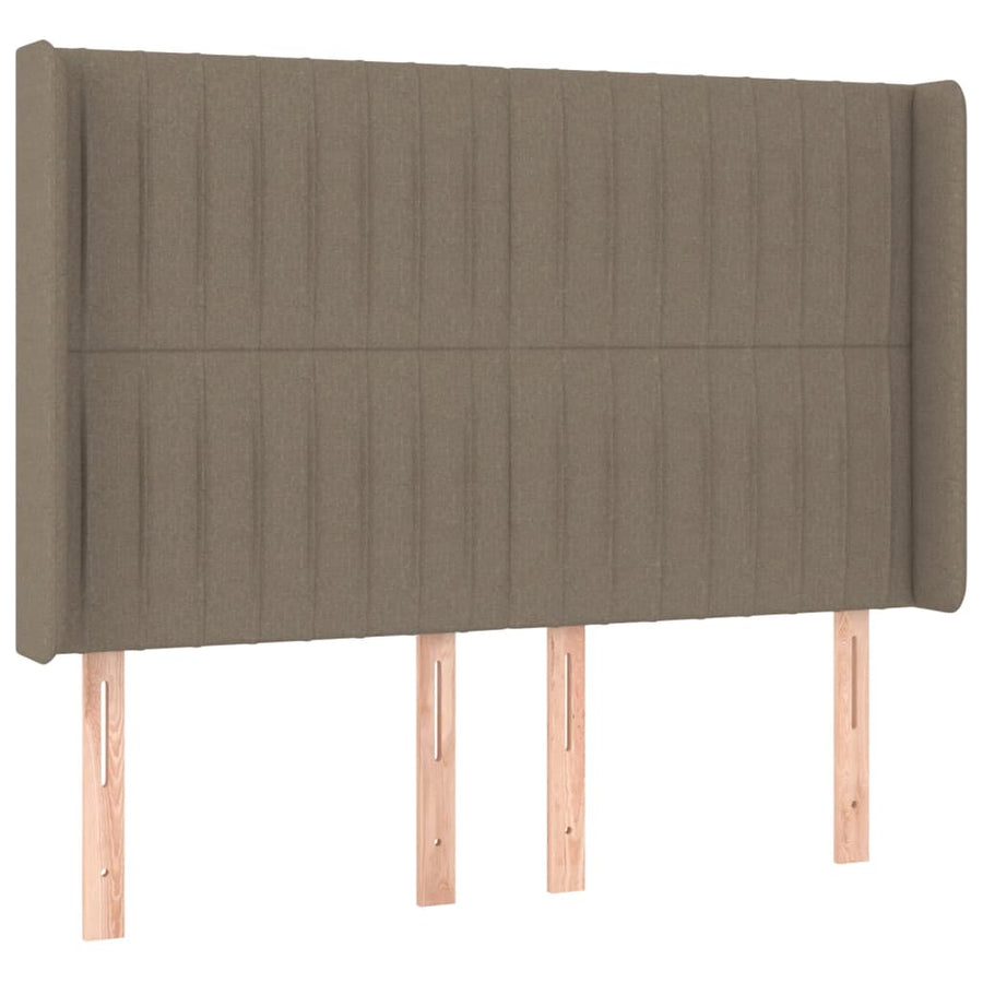 Hoofdbord Led Stof 147 x 16 x 118/128 cm Taupe