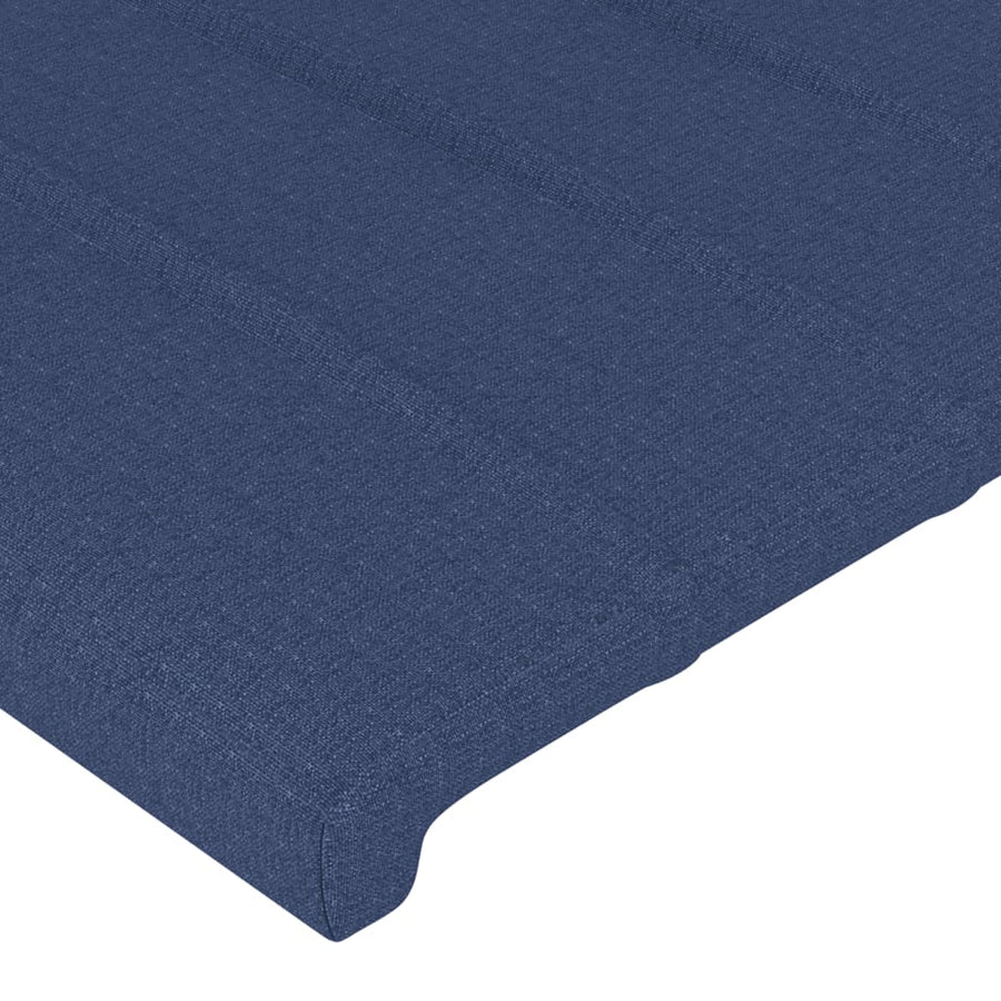 Hoofdbord Led Stof 147 x 16 x 118/128 cm Blauw