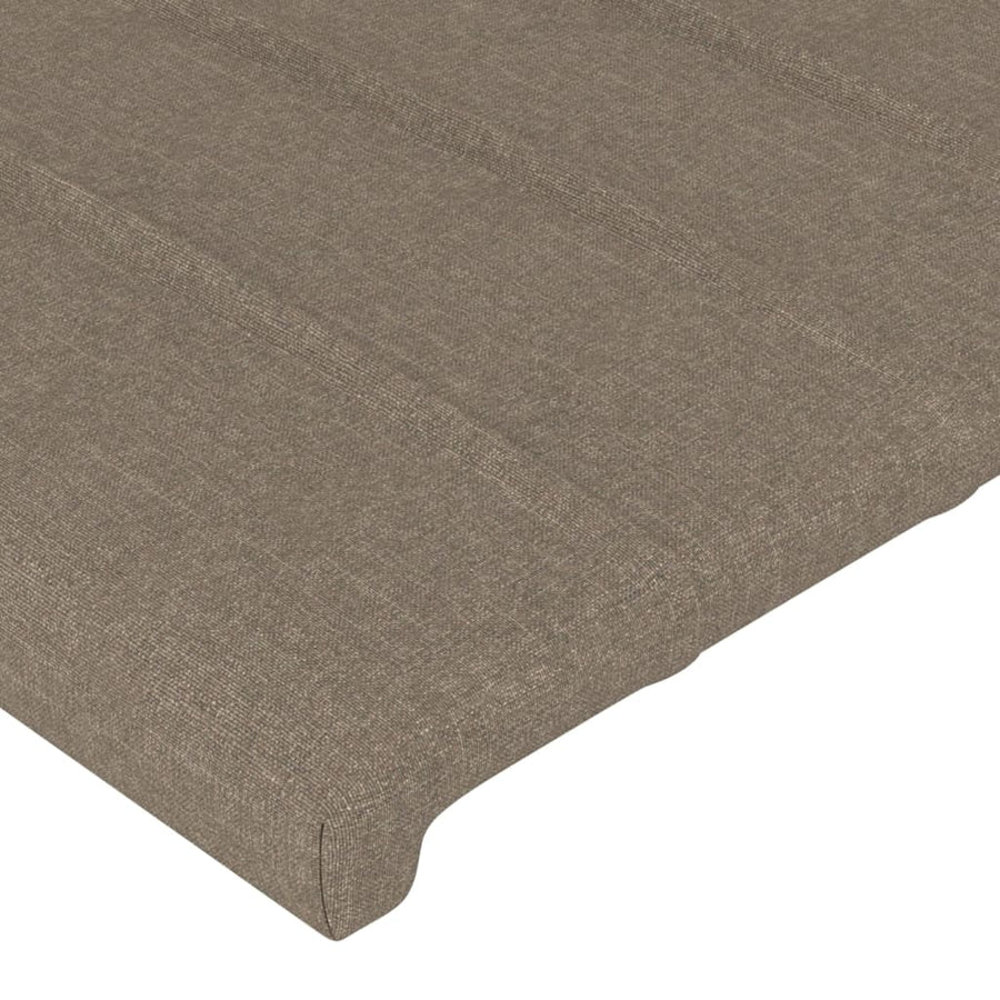 Hoofdbord Led Stof 203 x 16 x 118/128 cm Taupe