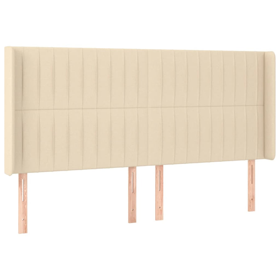 Hoofdbord Led Stof Kleurig Crème 203 x 16 x 118/128 cm