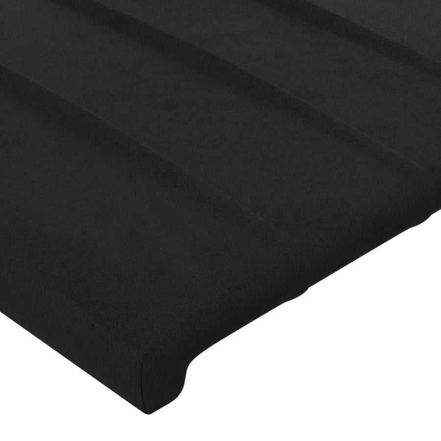 Hoofdbord Led Fluweel 147 x 16 x 118/128 cm Zwart