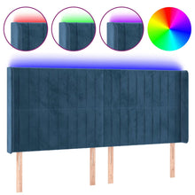 Hoofdbord Led Fluweel 203 x 16 x 118/128 cm