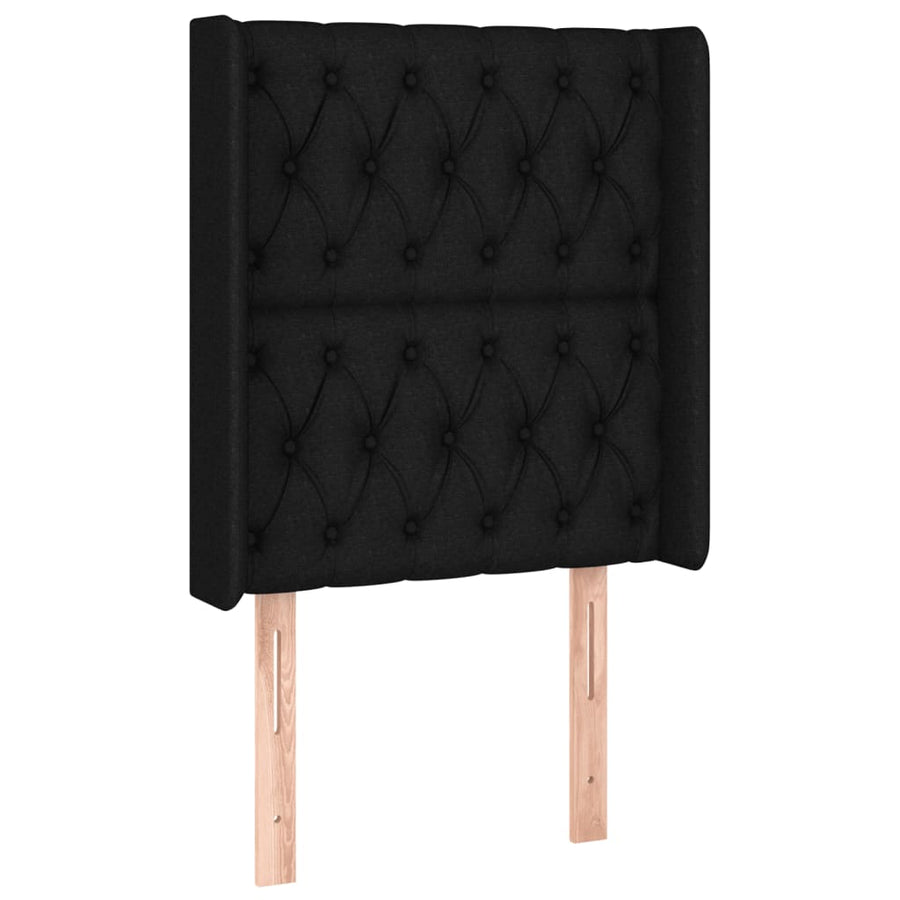 Hoofdbord Led Stof 83 x 16 x 118/128 cm Zwart