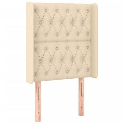 Hoofdbord Led Stof Kleurig 83 x 16 x 118/128 cm Crème