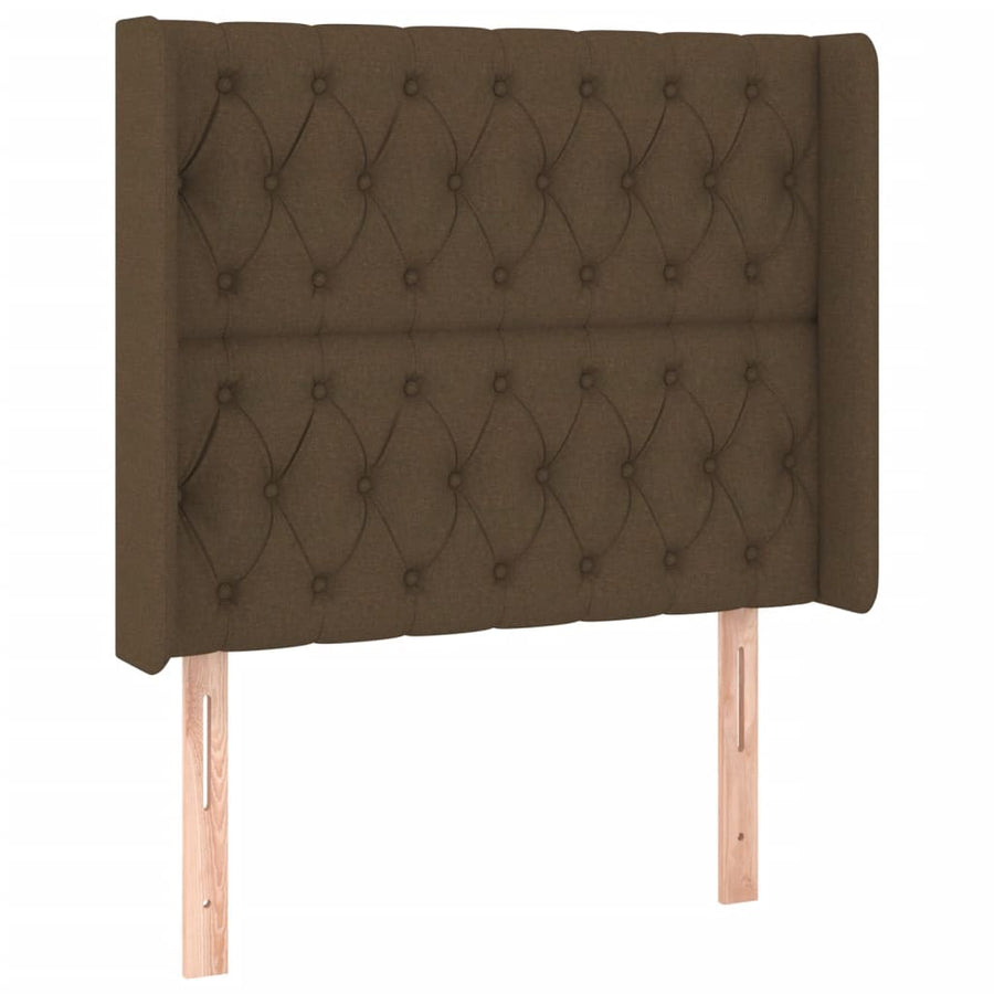 Hoofdbord Led Stof 93 x 16 x 118/128 cm Donkerbruin