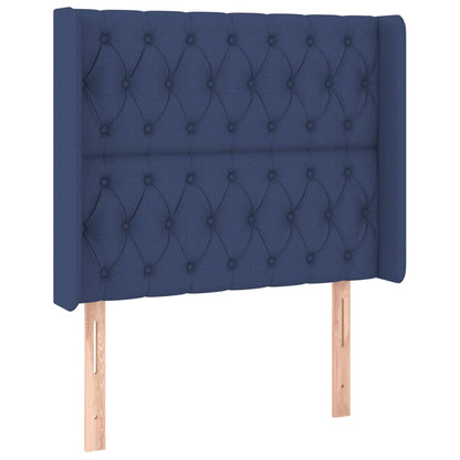 Hoofdbord Led Stof 103 x 16 x 118/128 cm Blauw