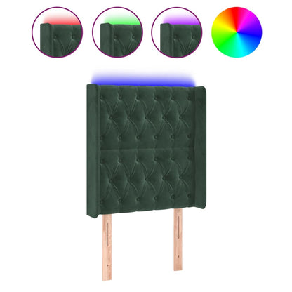 Hoofdbord Led Fluweel 83 x 16 x 118/128 cm