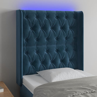 Hoofdbord Led Fluweel 83 x 16 x 118/128 cm