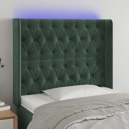 Hoofdbord Led Fluweel 93 x 16 x 118/128 cm