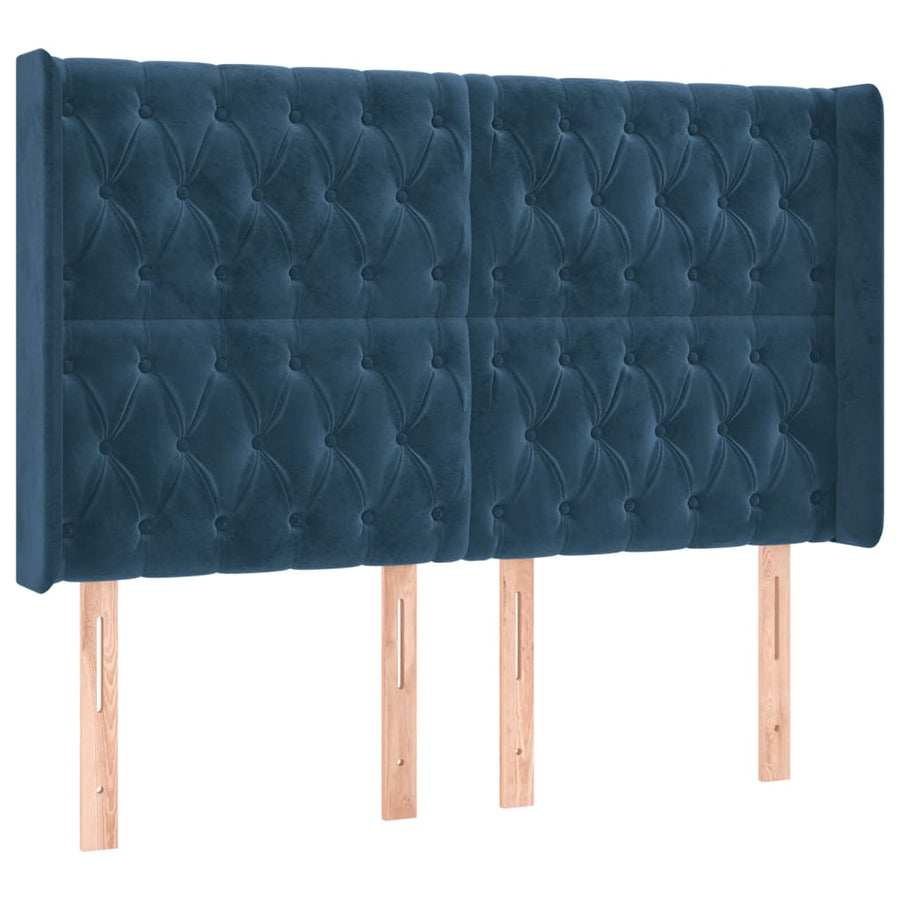 Hoofdbord Led Fluweel 147 x 16 x 118/128 cm