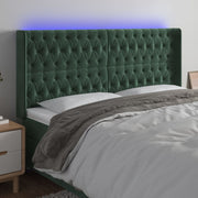 Hoofdbord fluweel groen 183x16x118/128 cm