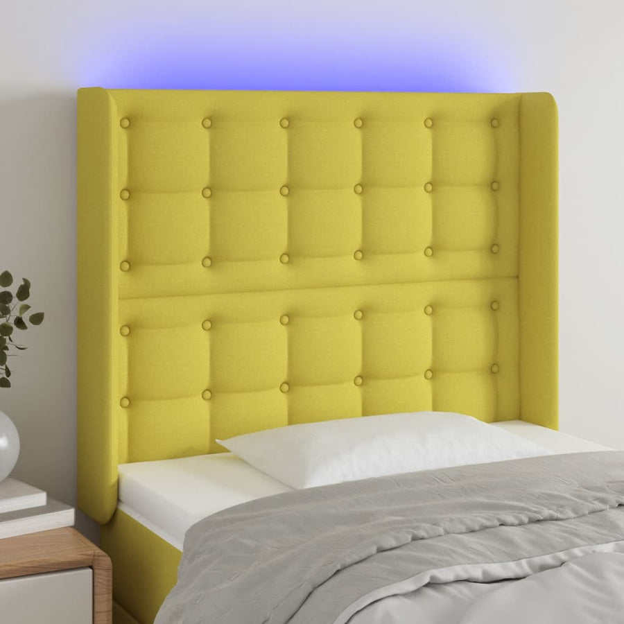 Hoofdbord Led 203X16X78/88 Cm Stof Taupe