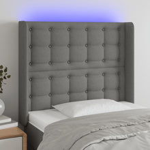 Hoofdbord Led 93X16X118/128 Cm Stof Donkergrijs 93 x 16 x 118/128 cm