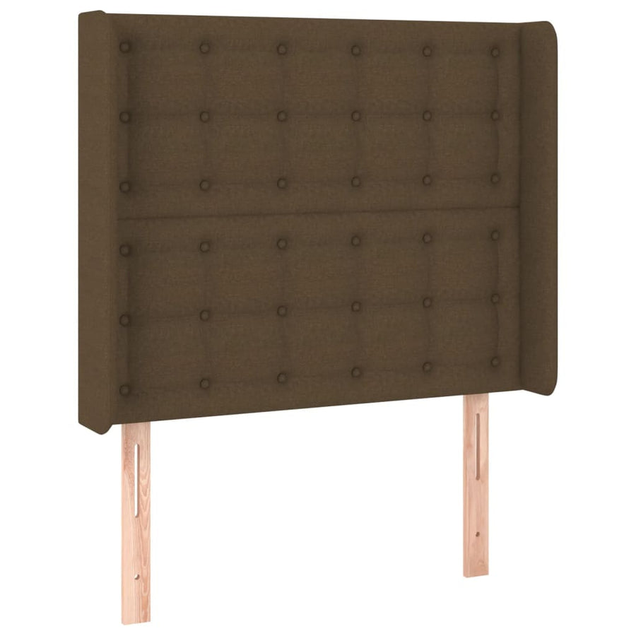 Hoofdbord Led Stof 93 x 16 x 118/128 cm Donkerbruin
